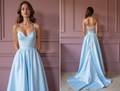 Sophisticated Evening Gown and Prom Dress with a Classic A-Line Shape