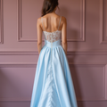 Sophisticated Evening Gown and Prom Dress with a Classic A-Line Shape