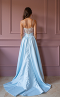 Sophisticated Evening Gown and Prom Dress with a Classic A-Line Shape