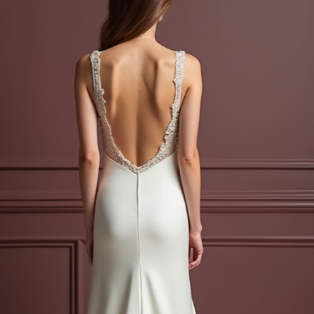 Classic Mermaid Wedding Gown with a Figure-Hugging Silhouette