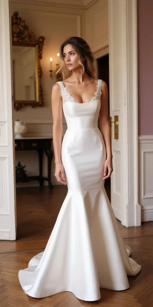 Mermaid Wedding Dress for Outdoor, Summer, and Warm-Weather Weddings