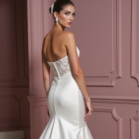 Mermaid Trumpet Wedding Dress with a Show-Stopping Train