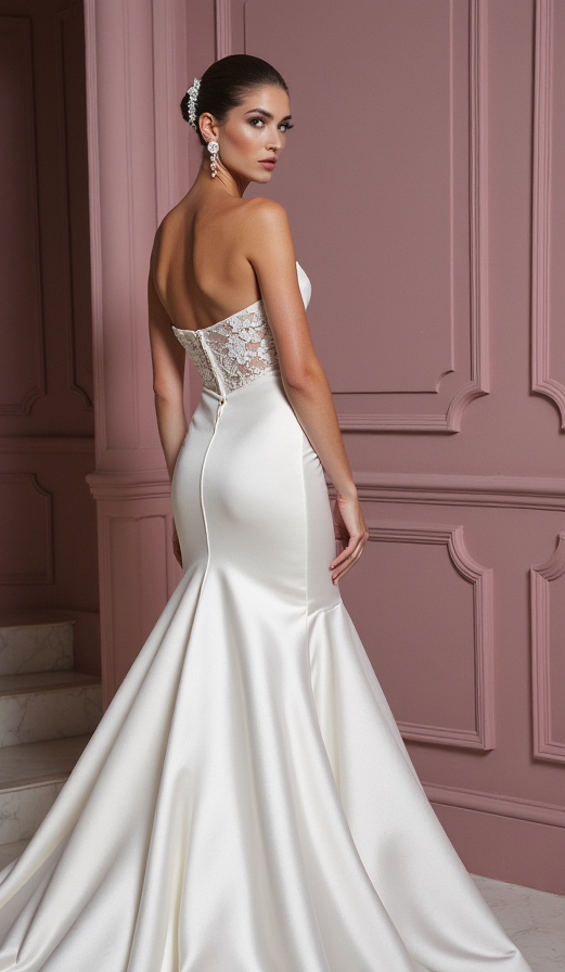 Mermaid Trumpet Wedding Dress with a Show-Stopping Train
