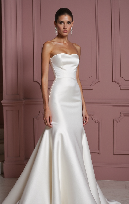 Mermaid Trumpet Wedding Dress with a Show-Stopping Train