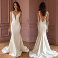 Mermaid Bridal Dress with a Dramatic Train for a Grand Wedding Entrance