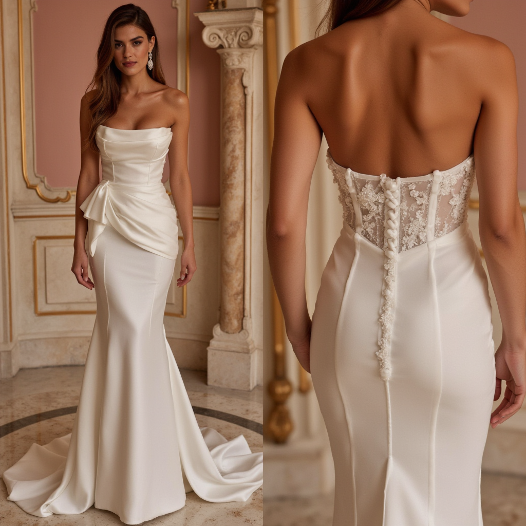 Mermaid Wedding Dress with a Vintage-Inspired Trumpet Skirt