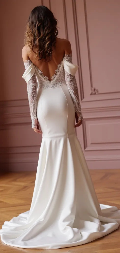 Mermaid Bridal Dress with a Glamorous Look for a Fairy Tale Wedding