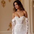 Mermaid Fit-and-Flare Wedding Dress for Trendy Brides Who Love Glam