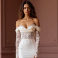 Mermaid Fit-and-Flare Wedding Dress for Minimalist Brides