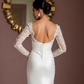 Timeless White Mermaid Wedding Dress with a Corset Back for a Secure Fit