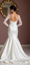 Timeless White Mermaid Wedding Dress with a Corset Back for a Secure Fit