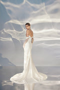 Off-Shoulder A-Line Wedding Gown with Sweetheart Neckline and a Natural Waistline for a Modern and Elegant Bridal Look