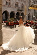 Classic Wedding Gown For Women Appliques Off the Shoulder Lace Up Charming Side Slit Vestidos De Novia Customised