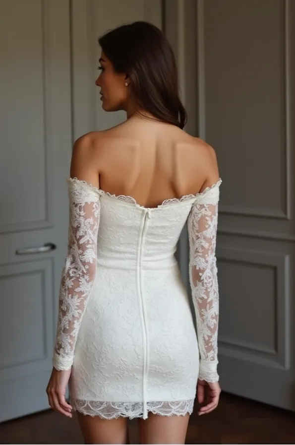 Short Wedding Dress with Elegant Modern Design for Chic Brides