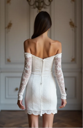 Short Wedding Dress with Stylish A-Line Silhouette for Brides