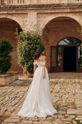 Charming A-line Wedding Dress For Bride Lace Appliques Sweetheart Off the Shoulder Tulle Vestidos De Novia Customized