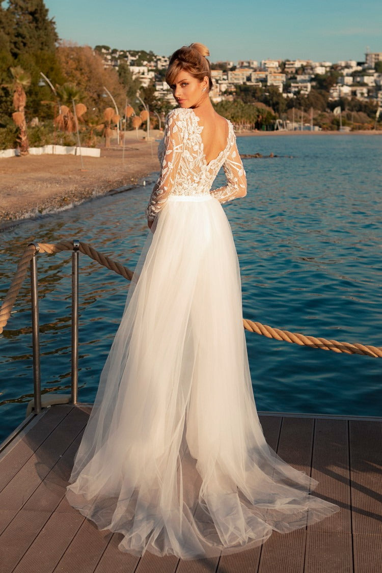 Vestido De Novia De sirena 2 en 1, Vestido De Novia moderno sin mangas con lazo De satén, Vestido De Novia De princesa 