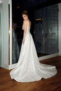 Elegant Beach A-Line Wedding Dress with Straps, Sweetheart Neckline, and Lace Embellishments for a Breathtaking Bridal Look