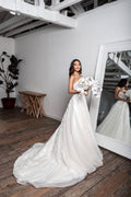 Strapless A-Line Wedding Dress with Sweetheart Neckline & Natural Waistline