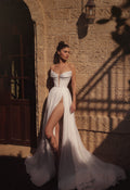 Romantic A-Line Wedding Gown with Delicate Lace, Strapless V-Neckline, and a Flattering Natural Waistline for an Elegant Bridal Look