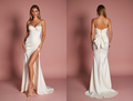 Romantic A-Line Wedding Dress with a Draped Bodice for a Soft Look