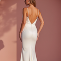 Elegant A-Line Wedding Dress with a Keyhole Back for a Chic Style