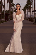 Dress Long Sleeve Mermaid Bride Gowns Sweetheart Illusion New Gown Vestidos De Novia