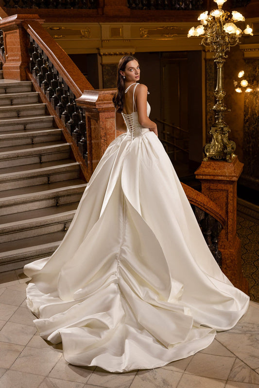 Elegant Wedding Dresses Spaghetti Strap A-Lin Bridal Gown