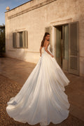 Graceful Strapless With Corset Bride Robe Shiny Sequins Beads Wedding Dress High Quality Bridal Gown