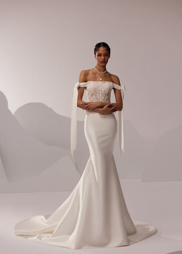 Wedding Dress Off-the-shoulder Mermaid Elegant Exquisite style Luxury Sweep Train