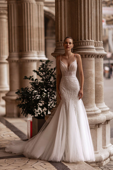 Luxury Mermaid Wedding Dress For Women Sexy Classy Sweetheart Zipper Wedding Gown