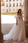 A Line Wedding Dresses Off Shoulder Applique Tulle Sweetheart Bride Dress Bridal Gown Vestido De Novia