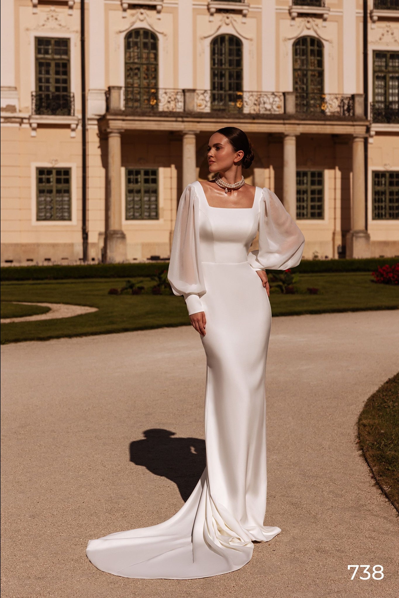 Wedding Dress Mermaid Simple Long Sleeves White Ivory Bridal Gown Vestido De Noiva