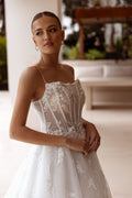 Square Neck Sexy Princess Style Wedding Dresses Sweetheart A-Line White Bridal Gowns Customized