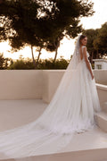 A-line Wedding Dresses Floral Applique Boho Bridal Gowns Vestido De Novia