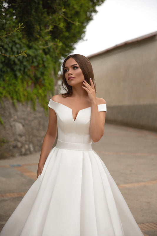 2 en 1 robe de mariée de sirène moderne sans manche arc satin trains de mariée princesse vestido de novia