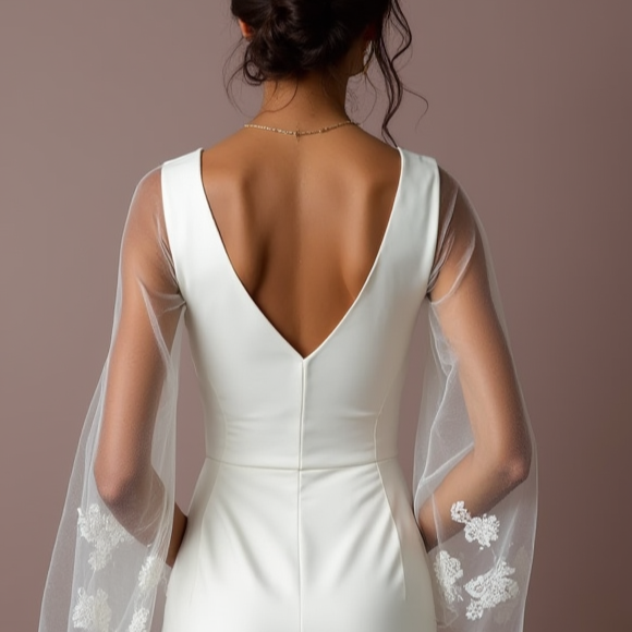 Short Mini Wedding Dress for Outdoor Ceremonies and Casual Weddings