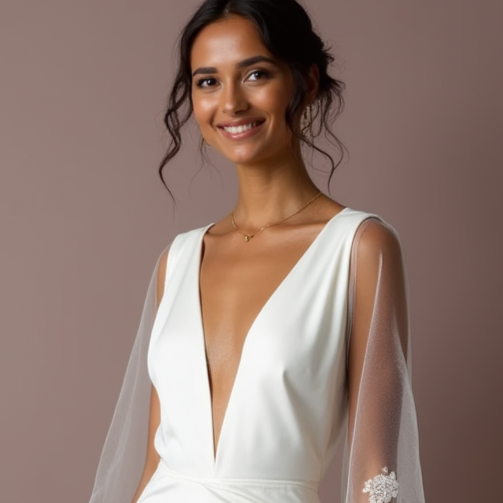 Short Mini Wedding Dress for Outdoor Ceremonies and Casual Weddings