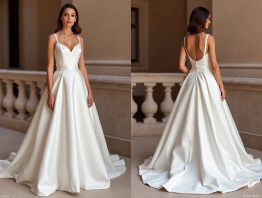 Princess White Wedding Dress for Plus Size Brides Wanting a Royal Silhouette