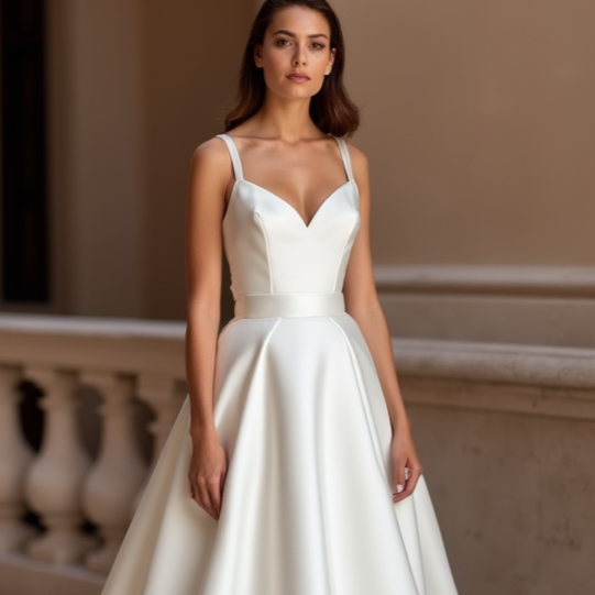 Princess White Wedding Dress for Plus Size Brides Wanting a Royal Silhouette