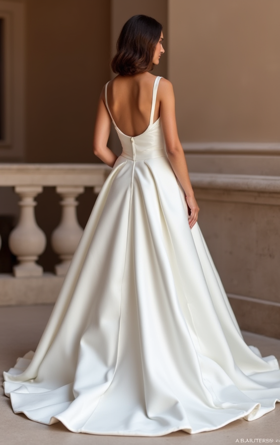 Princess White Wedding Dress for Plus Size Brides Wanting a Royal Silhouette