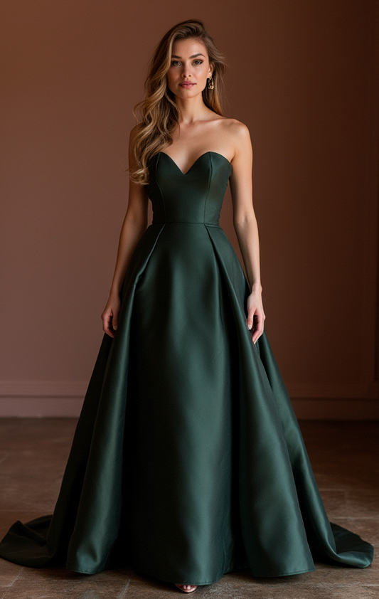 Bold Balck Evening Dress & Prom Dress with Sculpted Corset for an Hourglass Fit