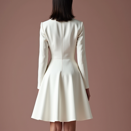 Elegant White Mini Short Wedding Dress with a Draped Skirt for a Luxe and Flowing Look