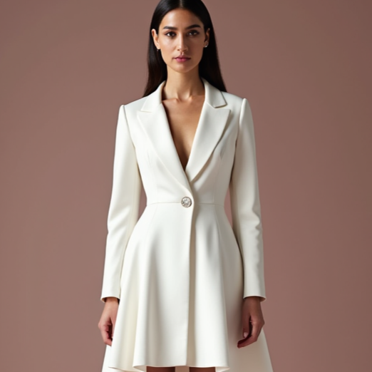 Elegant White Mini Short Wedding Dress with a Draped Skirt for a Luxe and Flowing Look