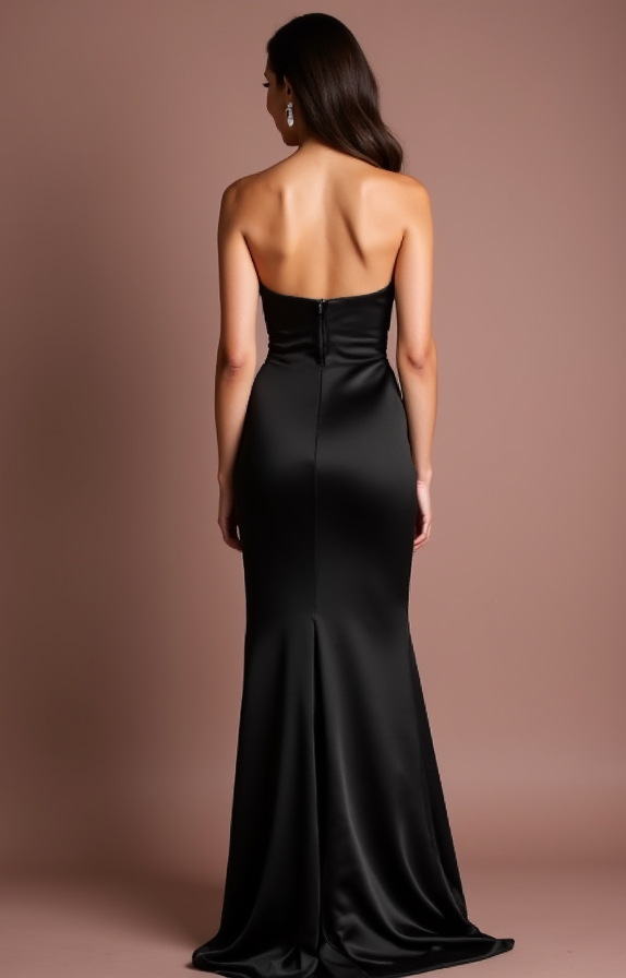 Black Prom Wedding Dress for Brides Who Love a Glamorous Style