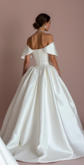 Ultra-Glamorous White Princess Wedding Dress with Crystal Beading and Full Skirt
