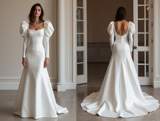 Sexy White Mermaid Wedding Gown with a High Slit for a Bold, Edgy Look