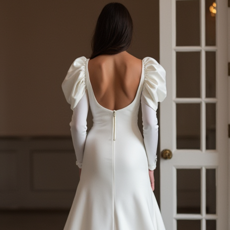 Sexy White Mermaid Wedding Gown with a High Slit for a Bold, Edgy Look