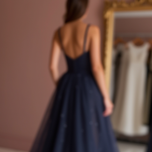 Romantic Blue Evening Dress & Prom Dress with Corset Bodice and Flowing Chiffon