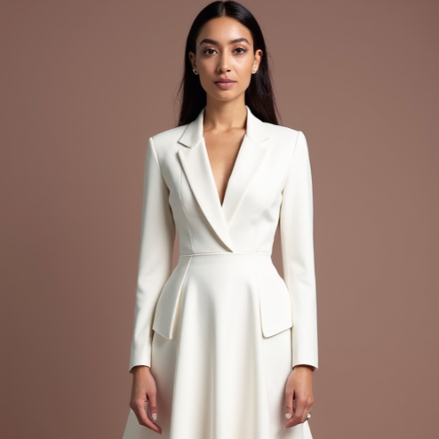 Elegant White Mini Short Wedding Dress with a Belted Waist for a Defined Silhouette